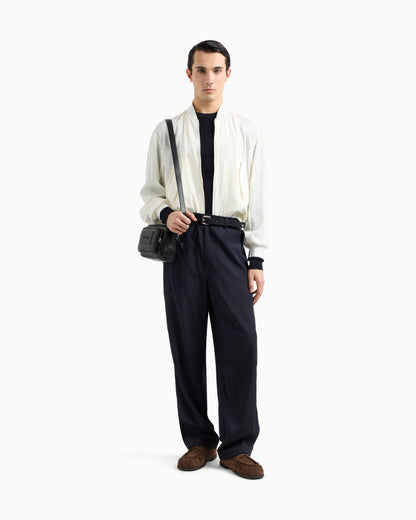 Emporio Armani Wool and Lyocell-blend jumper in a tuck stitch