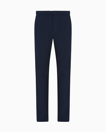 Emporio Armani Icon 3D piqué-effect crêpe jersey trousers