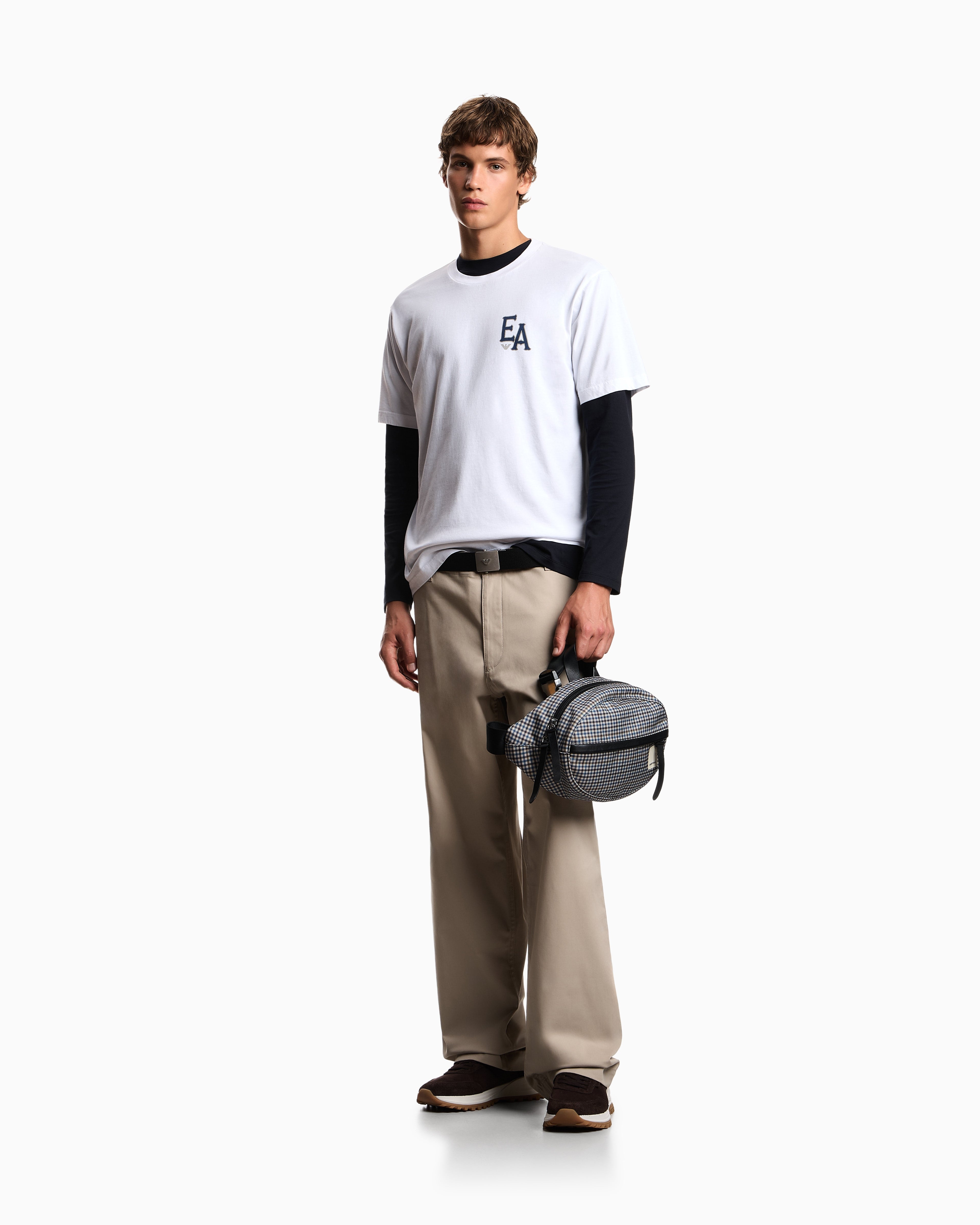 Emporio Armani Eagle Club organic jersey T-shirt with print