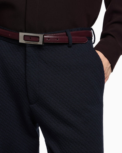 Emporio Armani Jacquard double jersey knit chinos