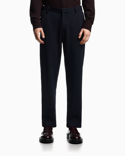Emporio Armani Jacquard double jersey knit chinos