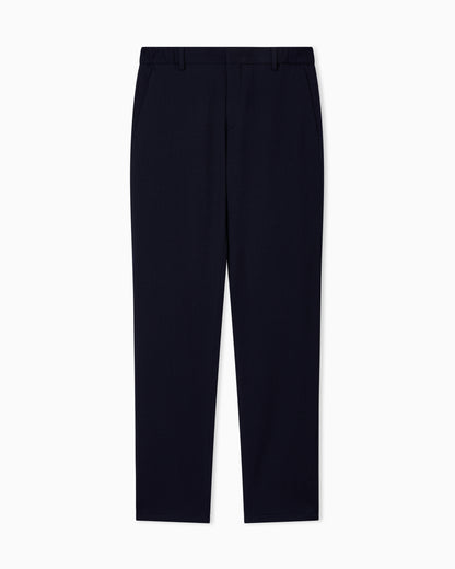 Emporio Armani 3D waffle-effect wool-jersey trousers