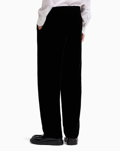 Emporio Armani Icon smooth velvet trousers