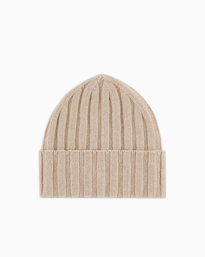 Emporio Armani Pure cashmere, ribbed beanie