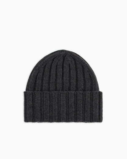 Emporio Armani Pure cashmere, ribbed beanie