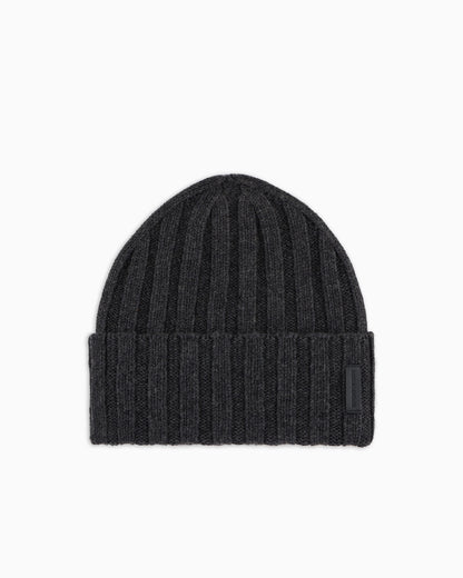 Emporio Armani Pure cashmere, ribbed beanie