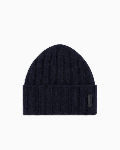Emporio Armani Pure cashmere, ribbed beanie