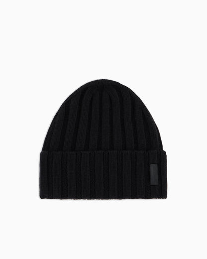 Emporio Armani Pure cashmere, ribbed beanie