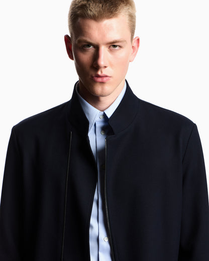 Emporio Armani Stretch technical gabardine jacket with zip