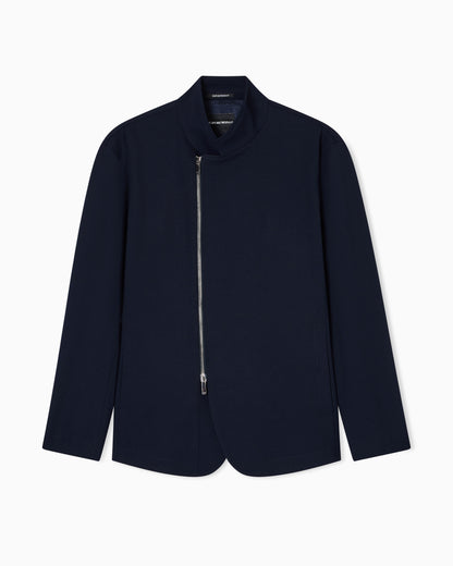 Emporio Armani Stretch technical gabardine jacket with zip