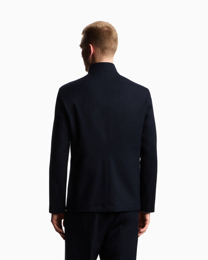 Emporio Armani Stretch technical gabardine jacket with zip