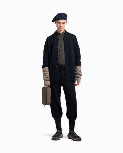 Emporio Armani Travel Essentials plain-knit virgin-wool jumper