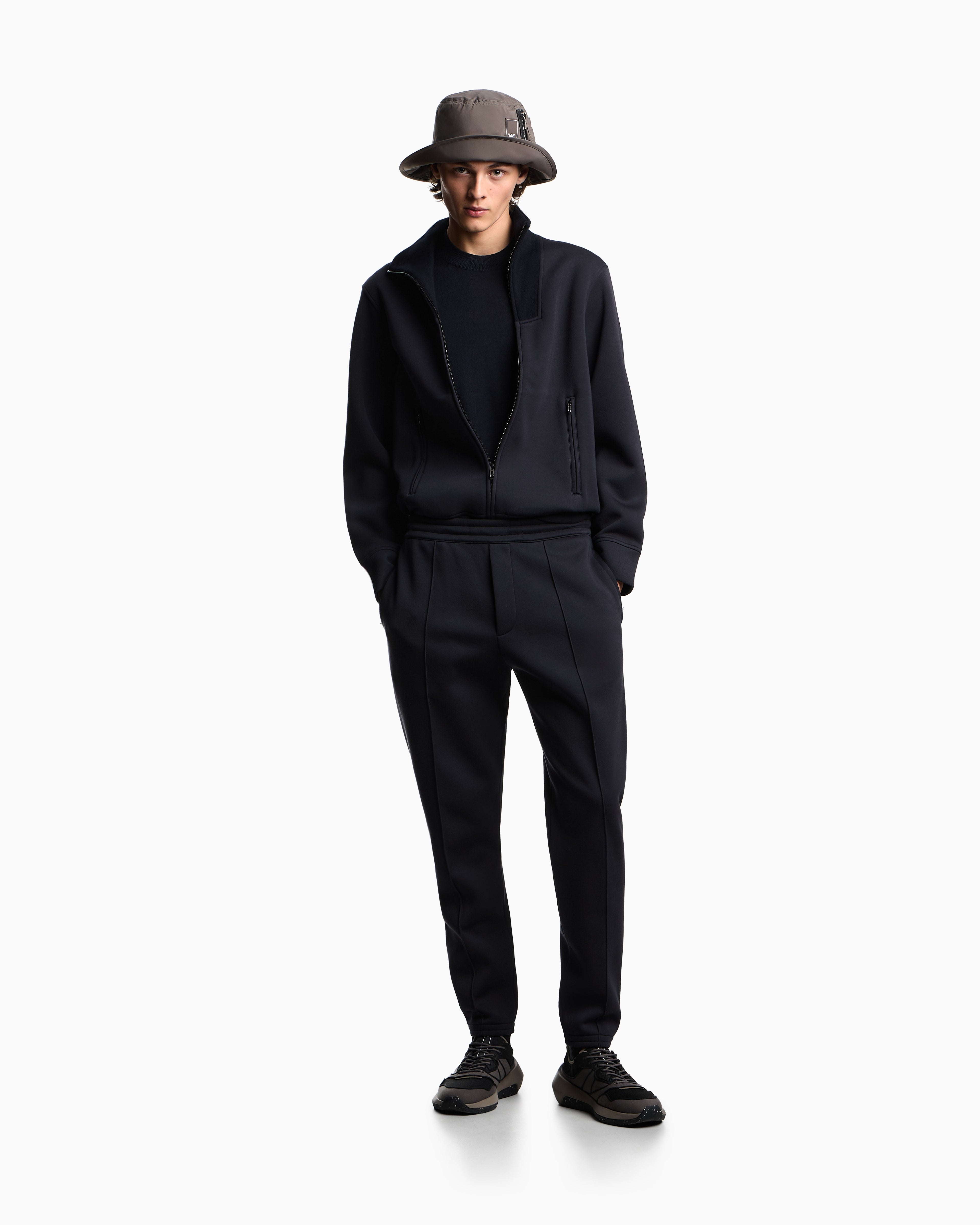 Emporio Armani Travel Essentials plain-knit virgin-wool jumper
