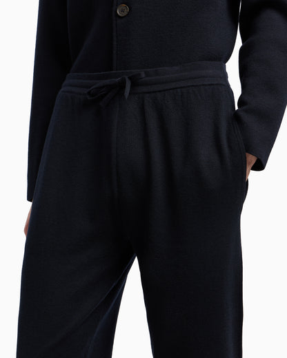 Emporio Armani Travel Essentials Milano-stitch fabric joggers