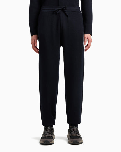 Emporio Armani Travel Essentials Milano-stitch fabric joggers
