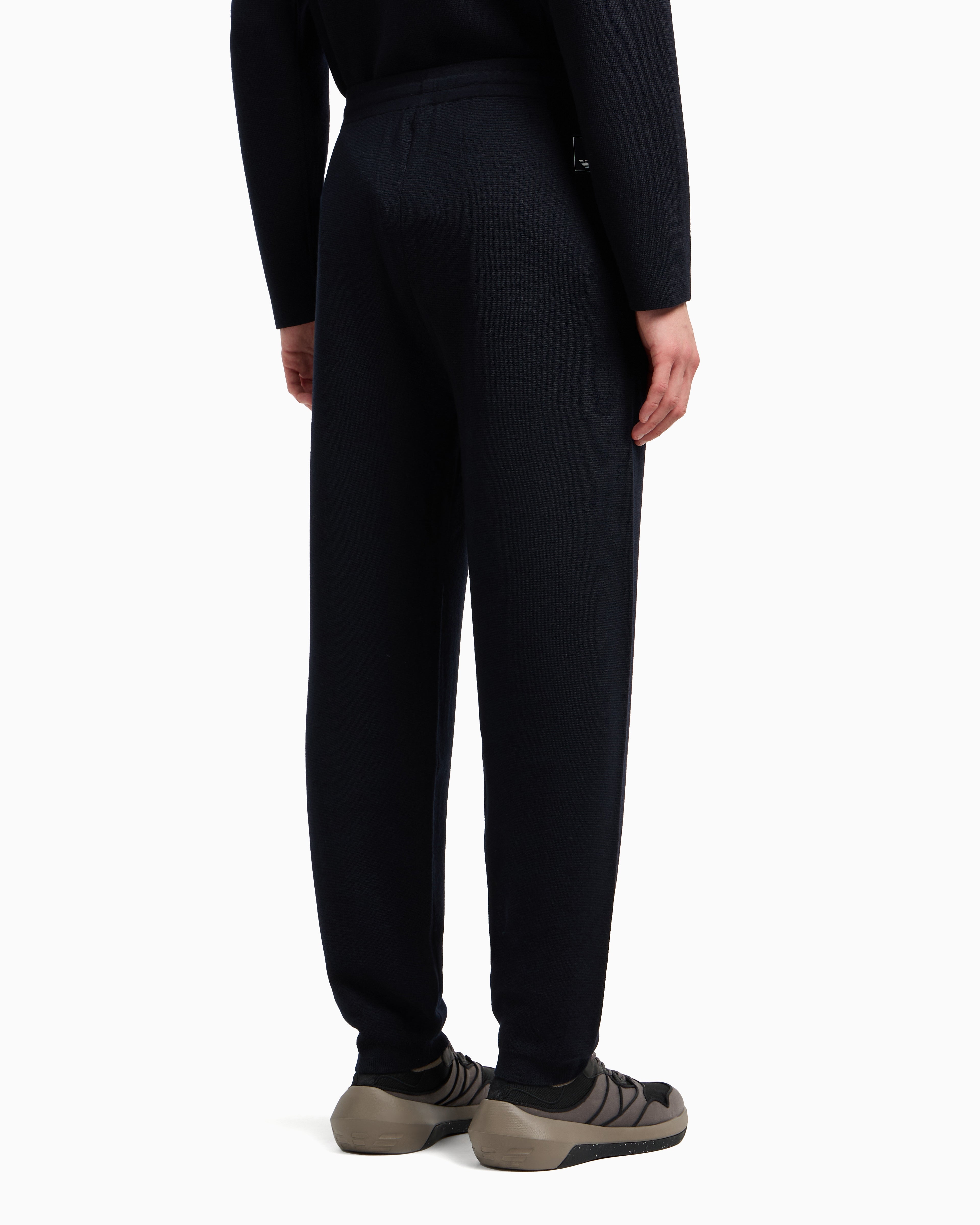 Emporio Armani Travel Essentials Milano-stitch fabric joggers