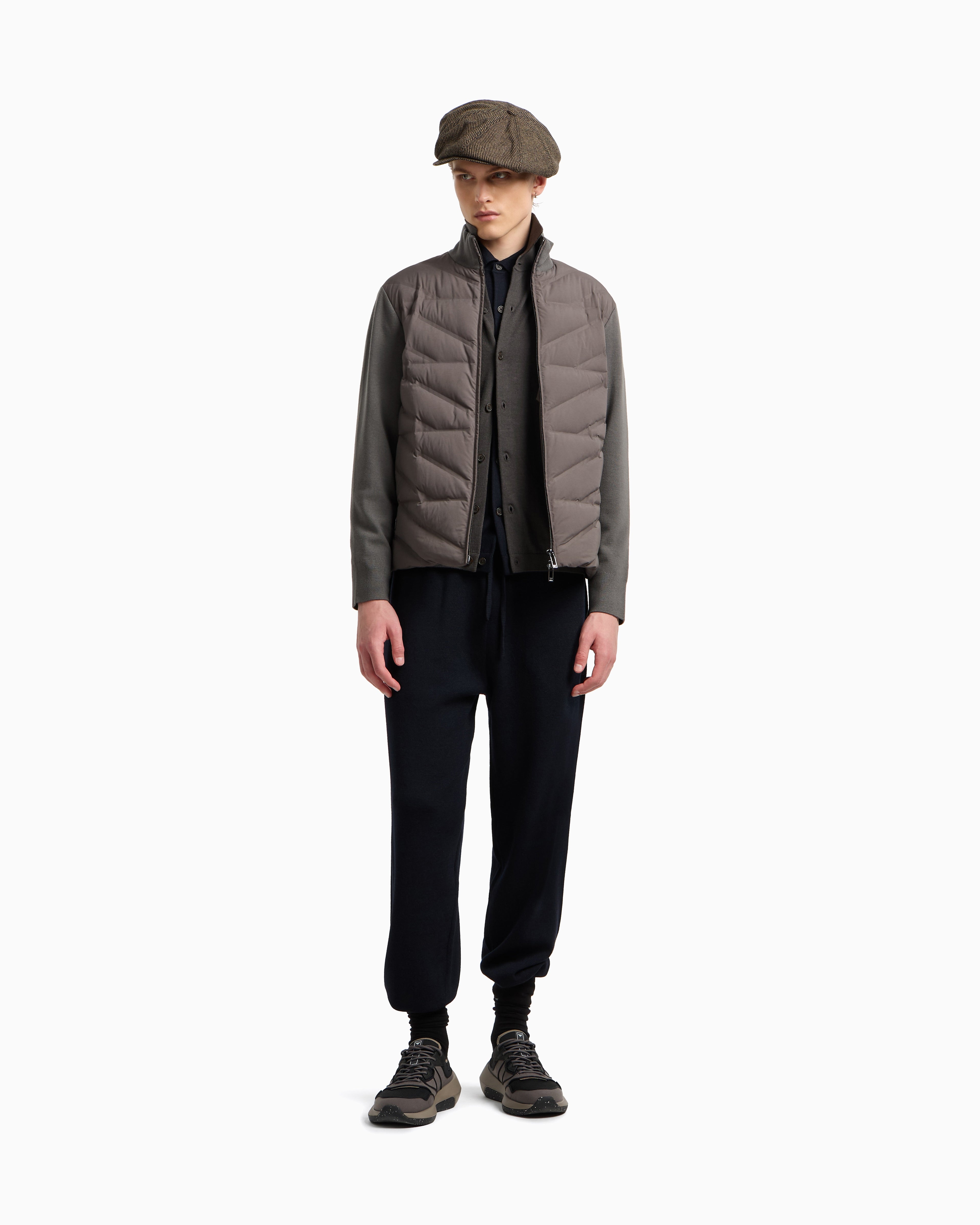 Emporio Armani Travel Essentials plain-knit virgin-wool cardigan
