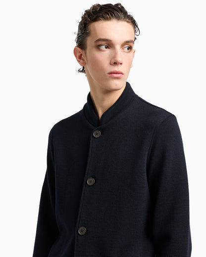Emporio Armani Travel Essentials Milano-stitch fabric blazer