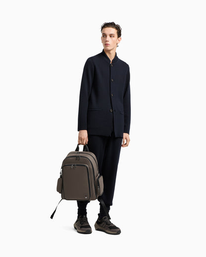 Emporio Armani Travel Essentials Milano-stitch fabric blazer