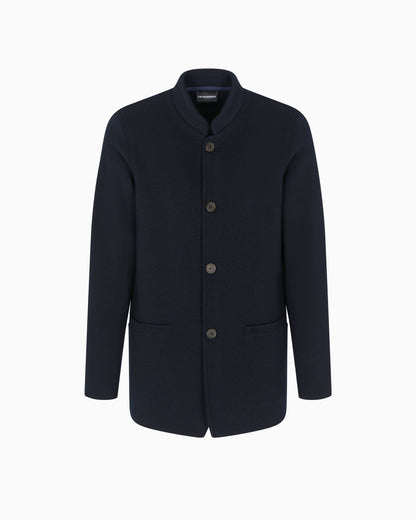 Emporio Armani Travel Essentials Milano-stitch fabric blazer