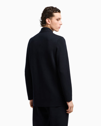 Emporio Armani Travel Essentials Milano-stitch fabric blazer