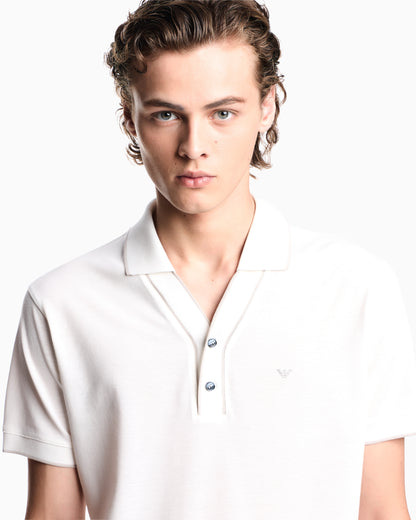 Emporio Armani Piqué polo shirt with contrasting edges