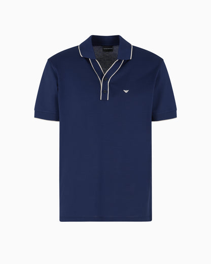 Emporio Armani Piqué polo shirt with contrasting edges