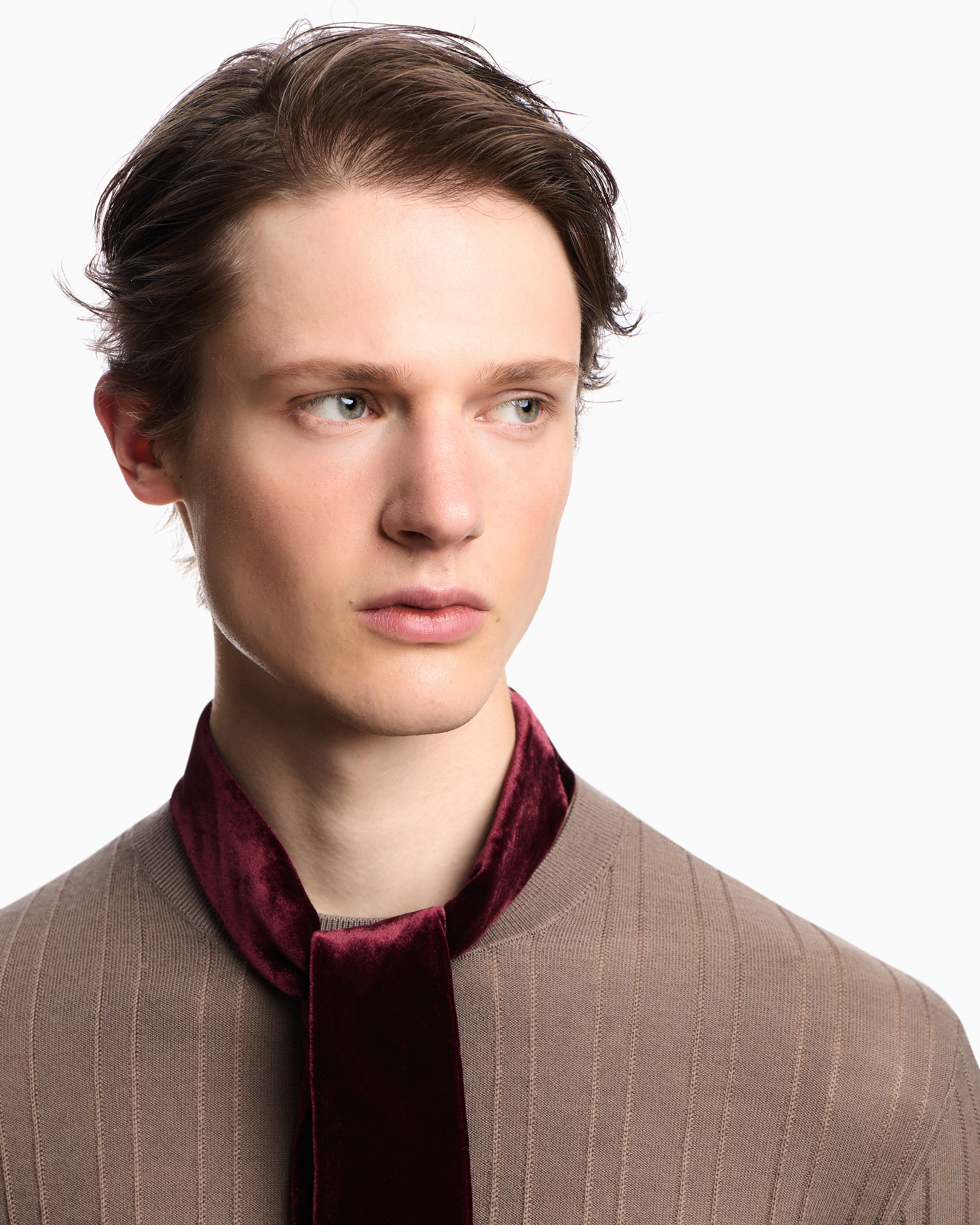 Emporio Armani Virgin wool jumper with embossed jacquard pattern