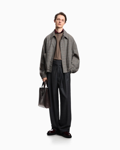 Emporio Armani Virgin wool jumper with embossed jacquard pattern