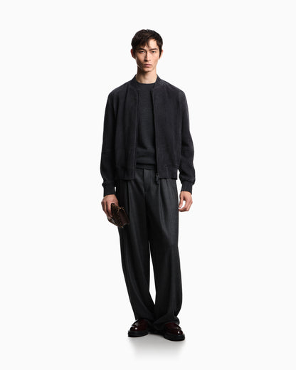 Emporio Armani Virgin wool jumper with embossed jacquard pattern