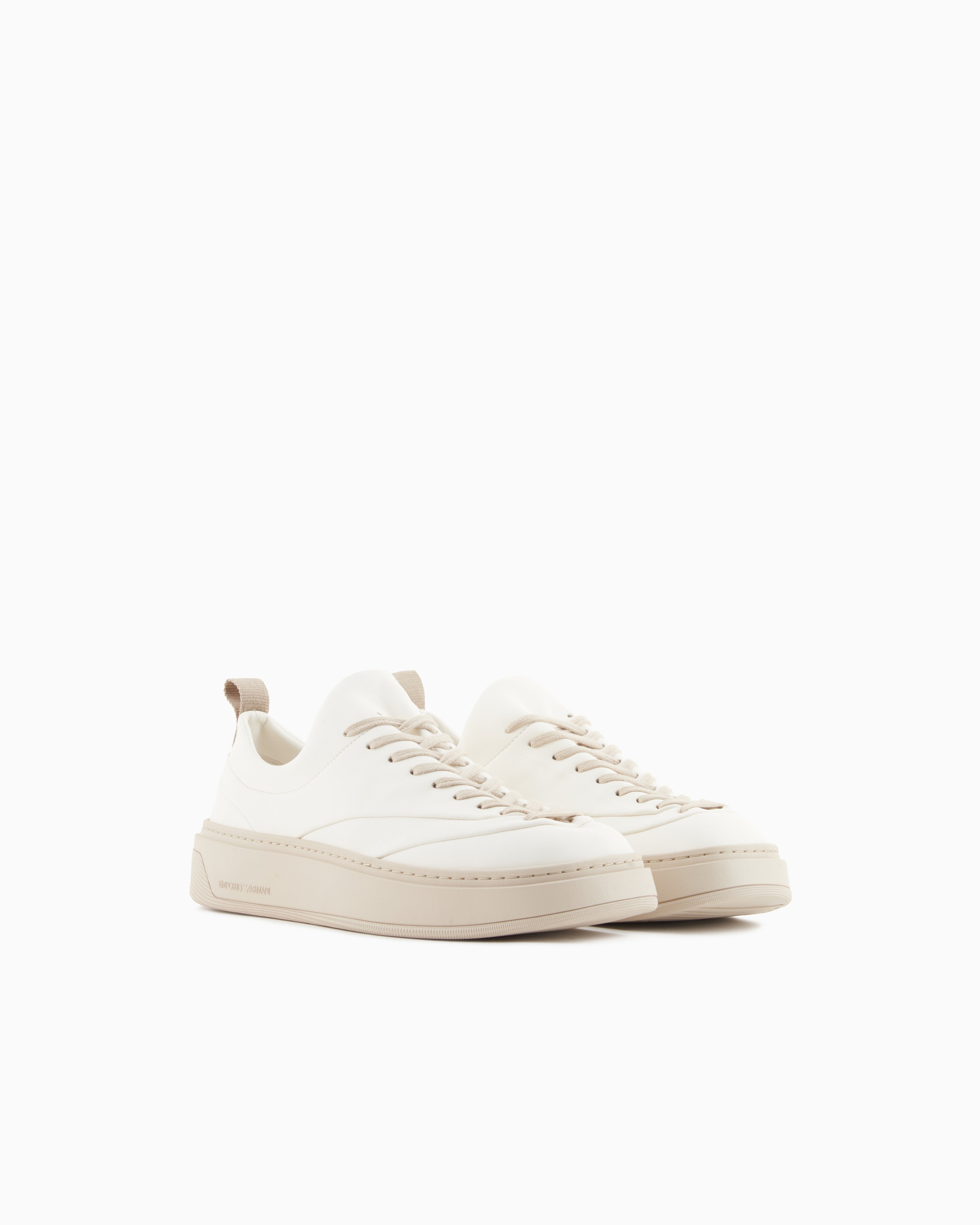 Emporio Armani Sneakers With Contrasting Laces White