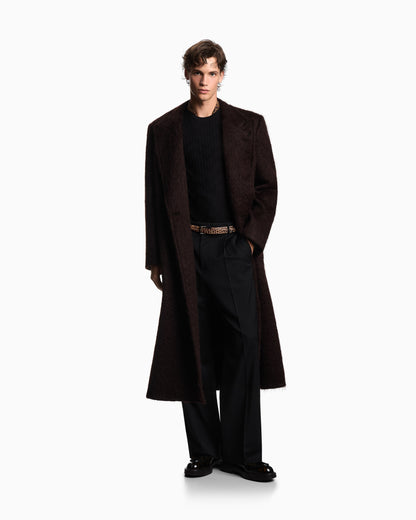 Emporio Armani Patterned knit wool and silk blend jumper