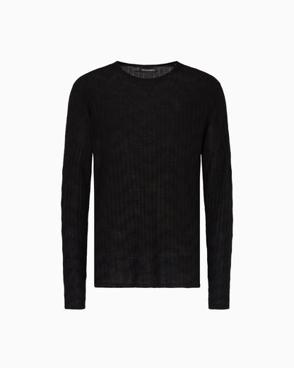 Emporio Armani Patterned knit wool and silk blend jumper