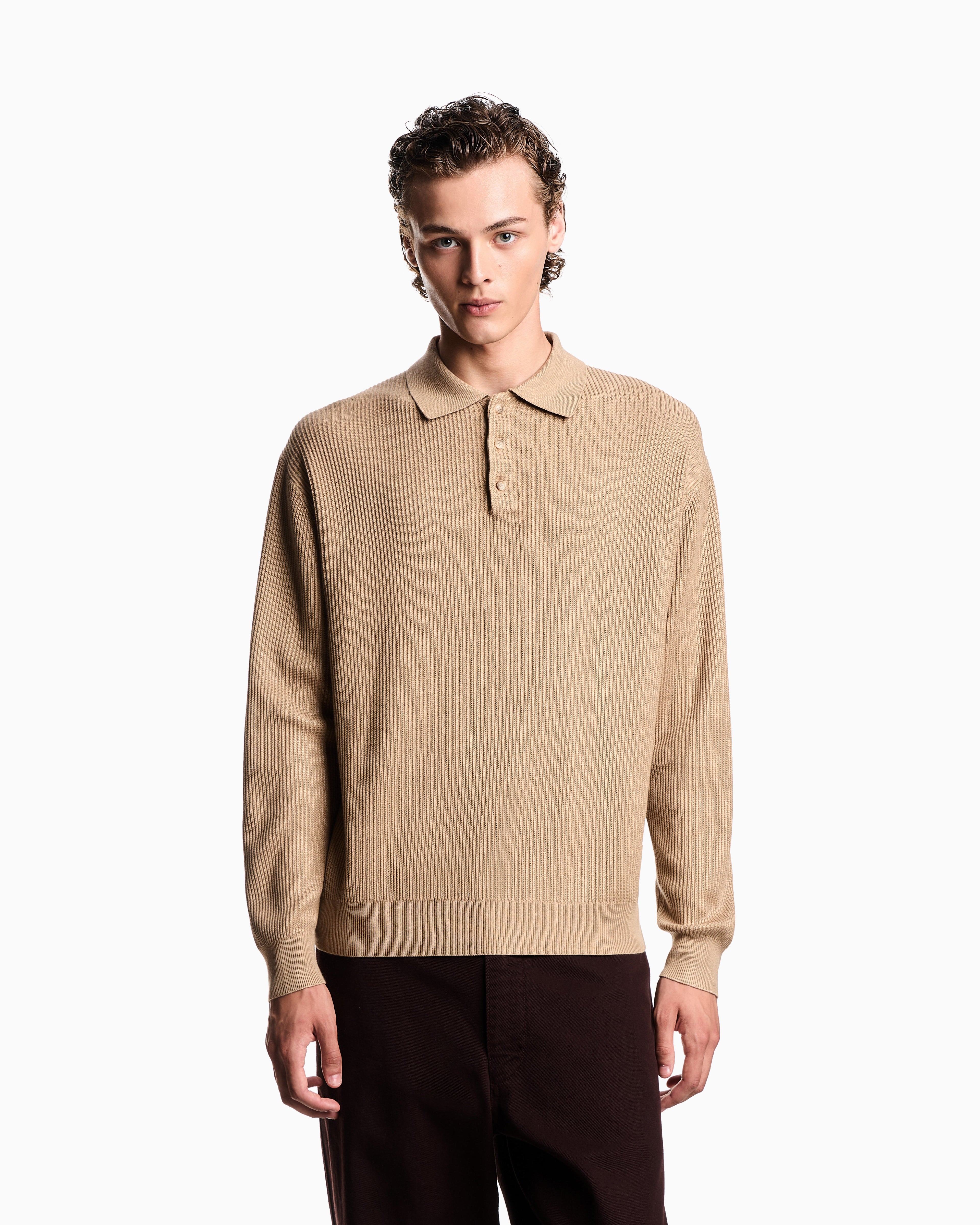 Emporio Armani New York Capsule Collection rib-knit polo shirt