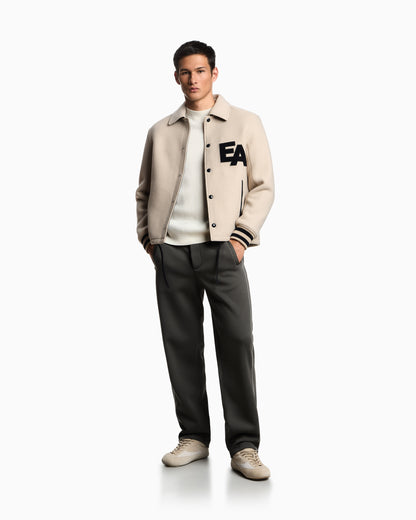 Emporio Armani Fisherman’s rib virgin-wool jumper