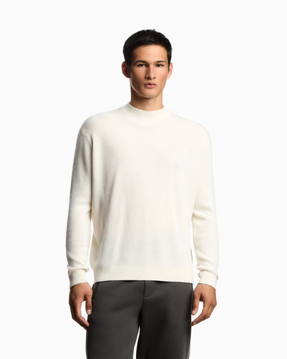 Emporio Armani Fisherman’s rib virgin-wool jumper