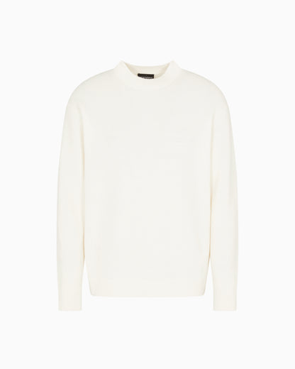 Emporio Armani Fisherman’s rib virgin-wool jumper