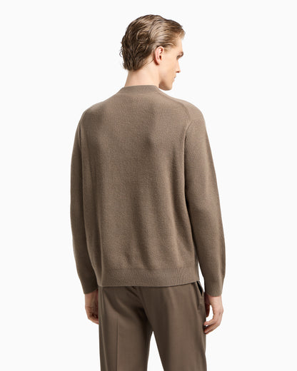 Emporio Armani Fisherman’s rib virgin-wool jumper