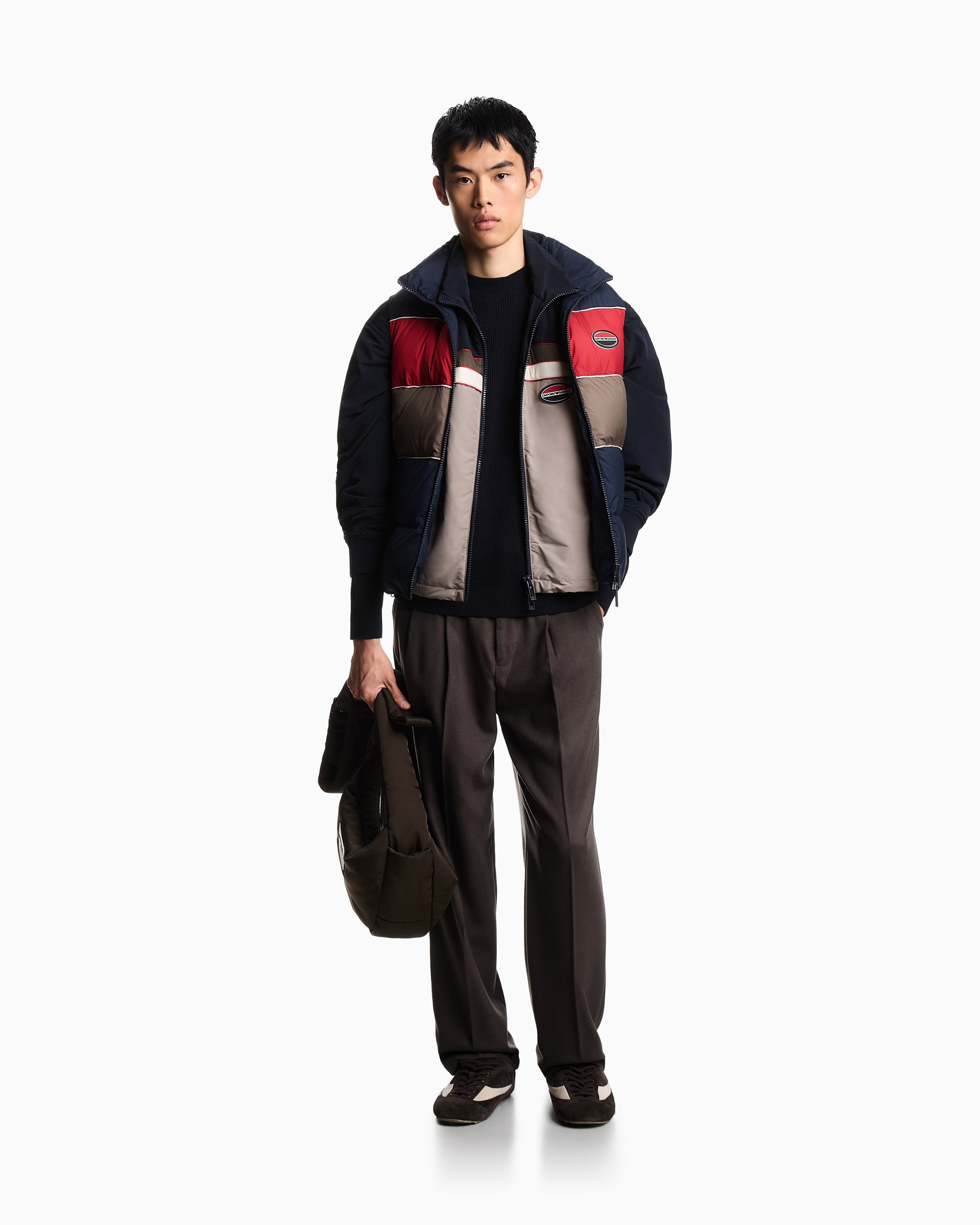 Emporio Armani Fisherman’s rib virgin-wool jumper