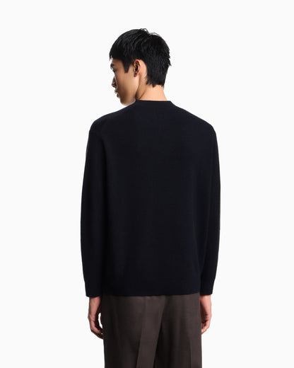 Emporio Armani Fisherman’s rib virgin-wool jumper