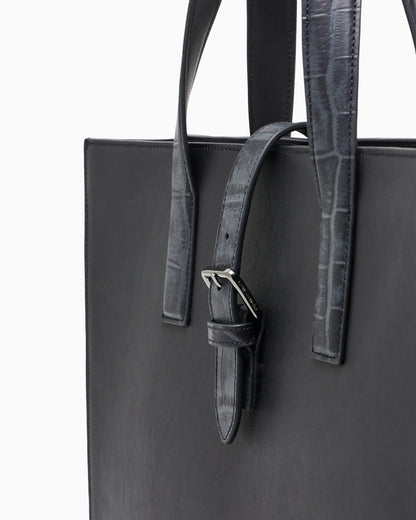 Emporio Armani Leather shopper bag with crocodile print