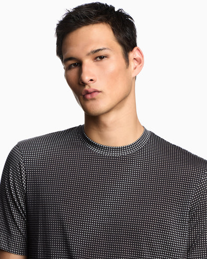 Emporio Armani ASV jersey T-shirt with all-over op-art print