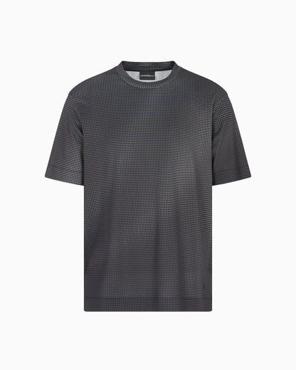 Emporio Armani ASV jersey T-shirt with all-over op-art print