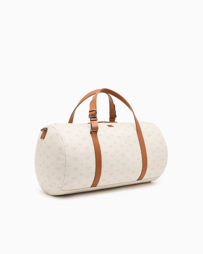 Emporio Armani All-over eagle canvas weekend bag