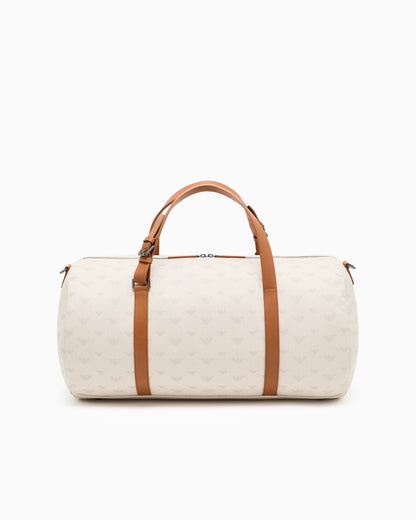 Emporio Armani All-over eagle canvas weekend bag