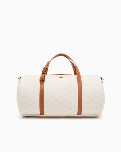 Emporio Armani All-over eagle canvas weekend bag
