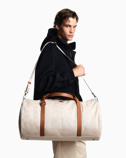 Emporio Armani All-over eagle canvas weekend bag