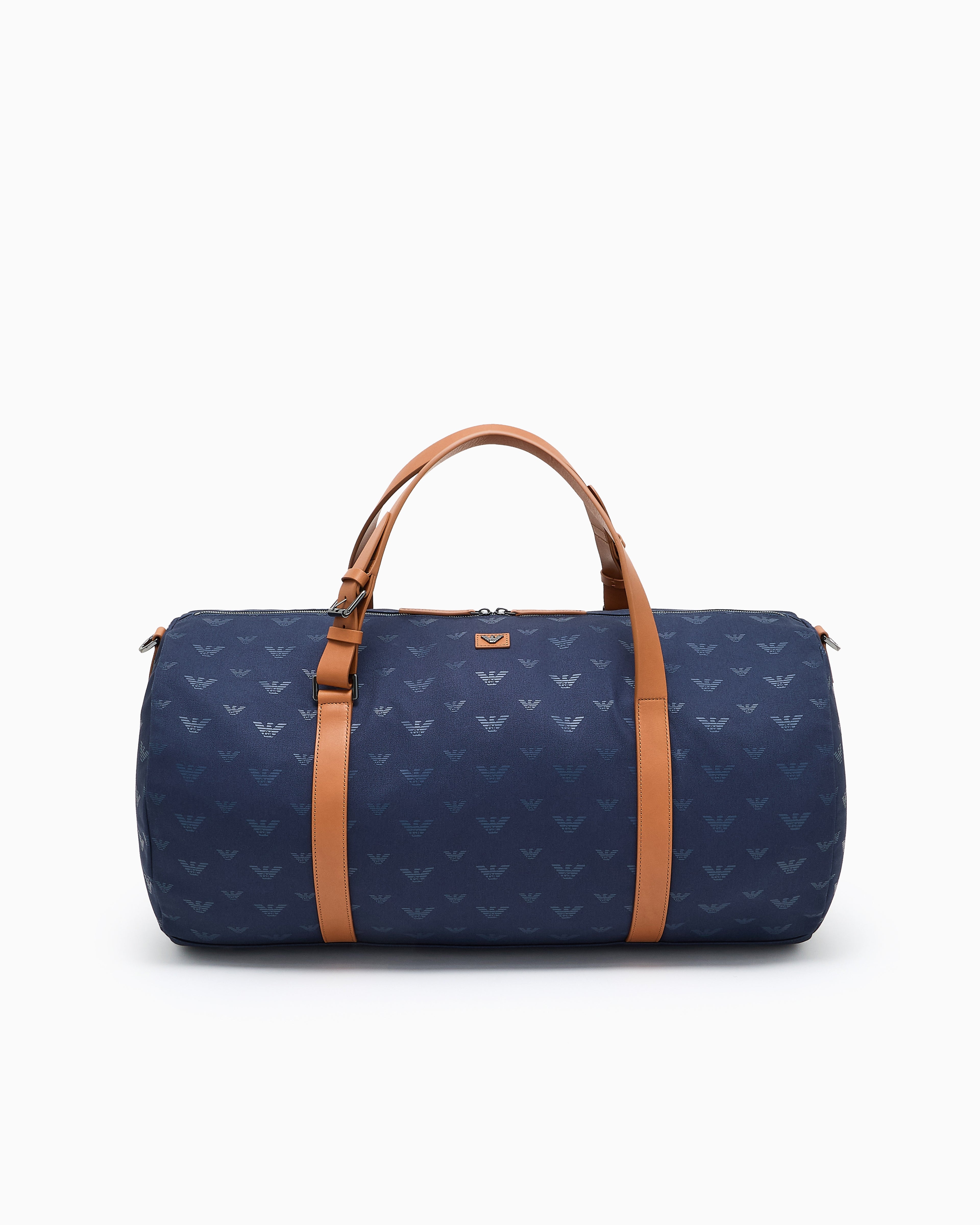Emporio Armani All-over eagle canvas weekend bag