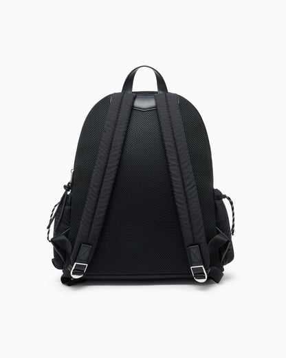 Emporio Armani Round nylon backpack with monogram lettering