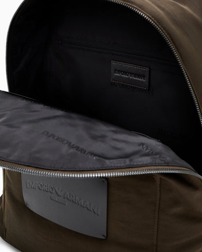 Emporio Armani Padded nylon round backpack